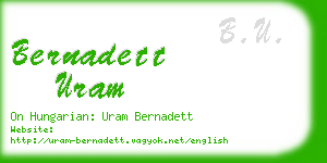 bernadett uram business card